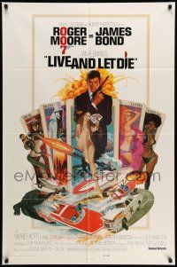 1f471 LIVE & LET DIE no-TA style 1sh '73 art of Roger Moore as James Bond by Robert McGinnis!