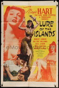 1f489 LURE OF THE ISLANDS style C 1sh R50 sexy Margie Hart, the girl who stopped a thousand shows!