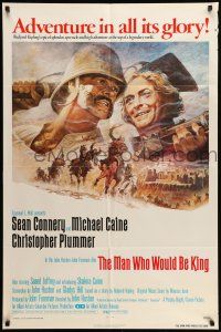 1f517 MAN WHO WOULD BE KING 1sh '75 art of Sean Connery & Michael Caine by Tom Jung!