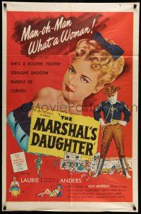1f526 MARSHAL'S DAUGHTER 1sh '53 man-oh-man, sexy Laurie Anders is a bundle of curves!