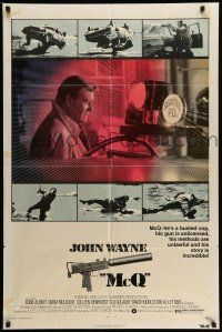 1f535 McQ 1sh '74 John Sturges, John Wayne is a busted cop with an unlicensed gun!