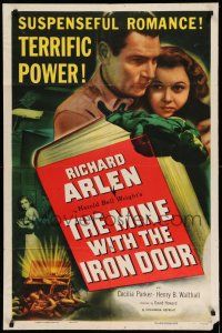 1f544 MINE WITH THE IRON DOOR 1sh R52 Richard Arlen, from Harold Bell Wright story!
