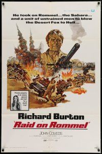 1f680 RAID ON ROMMEL 1sh '71 Richard Burton, Wolfgang Preiss as The Desert Fox, WWII!