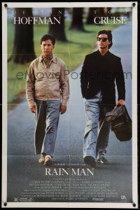 1f683 RAIN MAN 1sh '88 Tom Cruise & autistic Dustin Hoffman, directed by Barry Levinson!