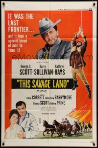 1f855 THIS SAVAGE LAND 1sh '69 George C. Scott, Barry Sullivan, John Drew Barrymore