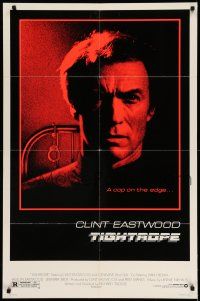 1f867 TIGHTROPE 1sh '84 Clint Eastwood is a cop on the edge, cool handcuff image!