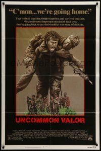 1f899 UNCOMMON VALOR 1sh '83 Gene Hackman, Fred Ward, Robert Stack, Vietnam War!