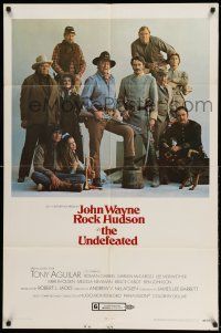 1f901 UNDEFEATED style A 1sh '69 great Civil War cast portrait with John Wayne & Rock Hudson!