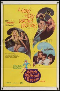 1f980 WITCH WITHOUT A BROOM 1sh '67 Jeffrey Hunter, sexy Maria Perschy, a hexy motion picture!