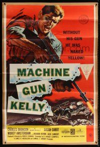 1g022 MACHINE GUN KELLY 40x60 '58 without his gun Charles Bronson was naked yellow, cool art!