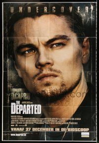 1g153 DEPARTED printer's test advance DS Belgian 47x69 '06 best close portrait of Leonardo DiCaprio!