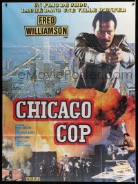1g469 BIG SCORE French 1p '83 different image of Fred Williamson over city, Chicago Cop!