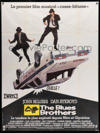 1g481 BLUES BROTHERS French 1p '80 John Belushi & Dan Aykroyd are on a mission from God!