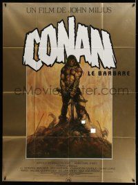 1g518 CONAN THE BARBARIAN French 1p '82 classic Frank Frazetta art from his paperback book cover!