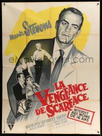 1g522 CRY VENGEANCE French 1p '55 Mark Stevens, Alaska noir adventure, different Roger Soubie art!
