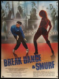 1g526 DANCE MUSIC French 1p '84 great 1980s dancing artwork by Poker, Break Dance & Smurf!