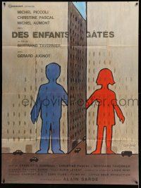 1g532 DES ENFANTS GATES French 1p '77 directed by Bertrand Tavernier, cool art by Savignac!
