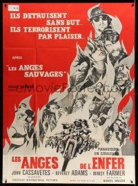 1g535 DEVIL'S ANGELS French 1p '67 Corman, Cassavetes, art of biker gang on their motorcycles!