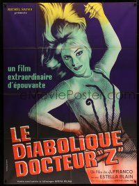 1g536 DIABOLICAL DR Z French 1p '66 directed by Jess Franco, different art of sexy blonde!