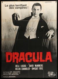 1g544 DRACULA French 1p R60s Tod Browning, Bela Lugosi vampire classic, great image!