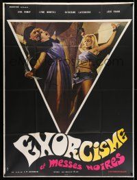 1g563 EXORCISM & BLACK MASSES French 1p '74 Jess Franco, wild image of sexy bound girls & killer!