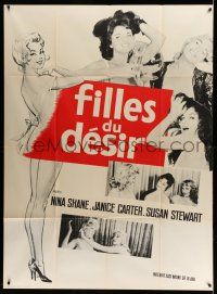 1g590 GIRLSAPOPPIN French 1p '64 wacky fantasy screwball comedy with lots of sexy ladies!