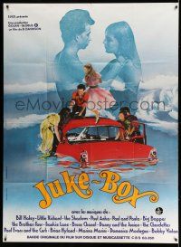 1g594 GOING ALL THE WAY French 1p '78 Claudine Mercier art of teens on sinking car, Juke-Box!