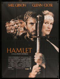1g603 HAMLET French 1p '90 Mel Gibson, Glenn Close, Helena Bonham Carter, William Shakespeare!