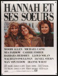 1g605 HANNAH & HER SISTERS French 1p '86 Woody Allen, Mia Farrow, Dianne Wiest & Barbara Hershey!