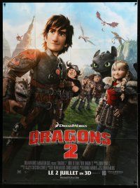 1g620 HOW TO TRAIN YOUR DRAGON 2 advance French 1p '13 Dreamworks CGI in 3-D, cool cast montage!