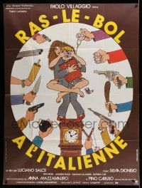 1g631 IL BELPAESE French 1p '77 Guillotin art of man about to be killed by different weapons!