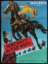 1g632 IL FANCIULLO DEL WEST French 1p '50s earliest spaghetti western, great comic art by Arnstam!