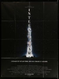 1g638 INTERSTELLAR advance French 1p '14 Christopher Nolan, cool image of the title in the stars!