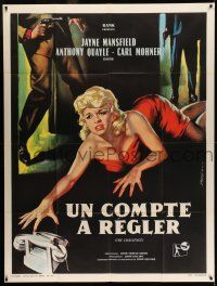 1g643 IT TAKES A THIEF French 1p '61 different art of sexy Jayne Mansfield by Jean Mascii!