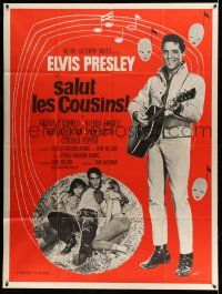 1g655 KISSIN' COUSINS French 1p '64 different images of Elvis Presley with guitar & girls, Guys art