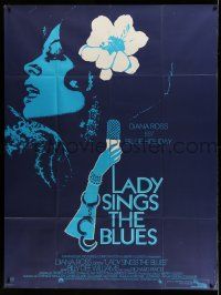 1g669 LADY SINGS THE BLUES French 1p '72 wonderful art of Diana Ross as singer Billie Holiday