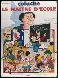 1g678 LE MAITRE D'ECOLE French 1p '81 wacky art of unruly kids in classroom by Mr. Picotto!
