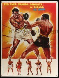 1g688 LES PLUS GRANDS COMBATS DU SIECLE French 1p '60s Belinsky art of Cassius Clay & boxing greats