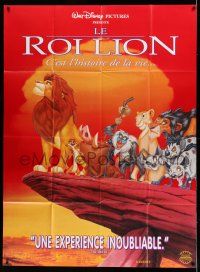 1g697 LION KING reviews French 1p '94 Disney Africa jungle cartoon, all cast on Pride Rock!