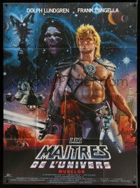1g714 MASTERS OF THE UNIVERSE French 1p '87 Dolph Lundgren as He-Man, different Jean Mascii art!