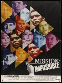 1g726 MISSION IMPOSSIBLE French 1p '68 Peter Graves, Landau, cool different image by Vaissier!