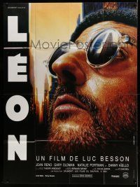 1g786 PROFESSIONAL French 1p '94 Luc Besson's Leon, super close up art of Jean Reno!