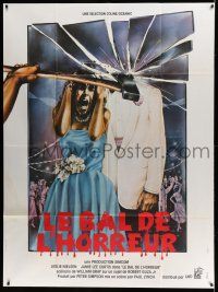 1g787 PROM NIGHT French 1p '80 Jamie Lee Curtis, cool different horror art by Grello!