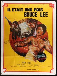 1g830 SHADOW OF THE DRAGON French 1p '75 great art of Bruce Lee-like hero by Constantine Belinsky!