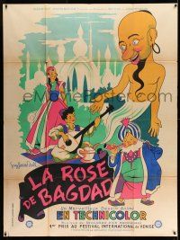 1g839 SINGING PRINCESS French 1p '52 Italian cartoon, cool art of genie by Guy Gerard Noel!