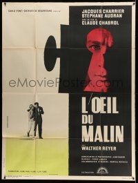 1g873 THIRD LOVER French 1p '62 Claude Chabrol's L'oeil du malin, art by Jouineau Bourduge!