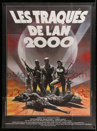 1g894 TURKEY SHOOT French 1p '81 cool different post-apocalyptic sci-fi art by Michel Landi!