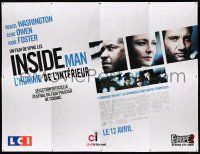 1g355 INSIDE MAN advance French 8p '06 Spike Lee, Denzel Washington, Clive Owen, Jodie Foster!