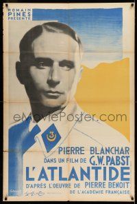 1g380 L'ATLANTIDE French 31x47 '32 G.W. Pabst fantasy horror movie, Pierre Blanchar, super rare!