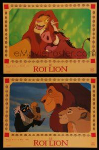 1g369 LION KING set of 11 French LCs '94 classic Disney cartoon set in Africa, great images!